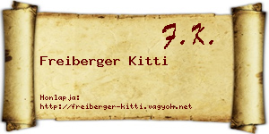 Freiberger Kitti névjegykártya